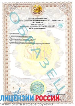 Образец сертификата соответствия (приложение) Мичуринск Сертификат ISO 14001